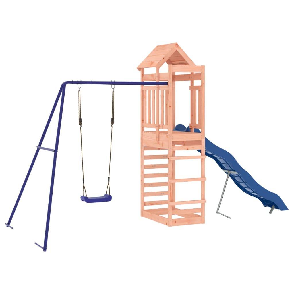 Helloshop26 - Aire de jeux d'extérieur balançoires toboggan portiques robuste jeux jardin 422 x 185 x 239 cm bois massif de douglas - Imagen 1