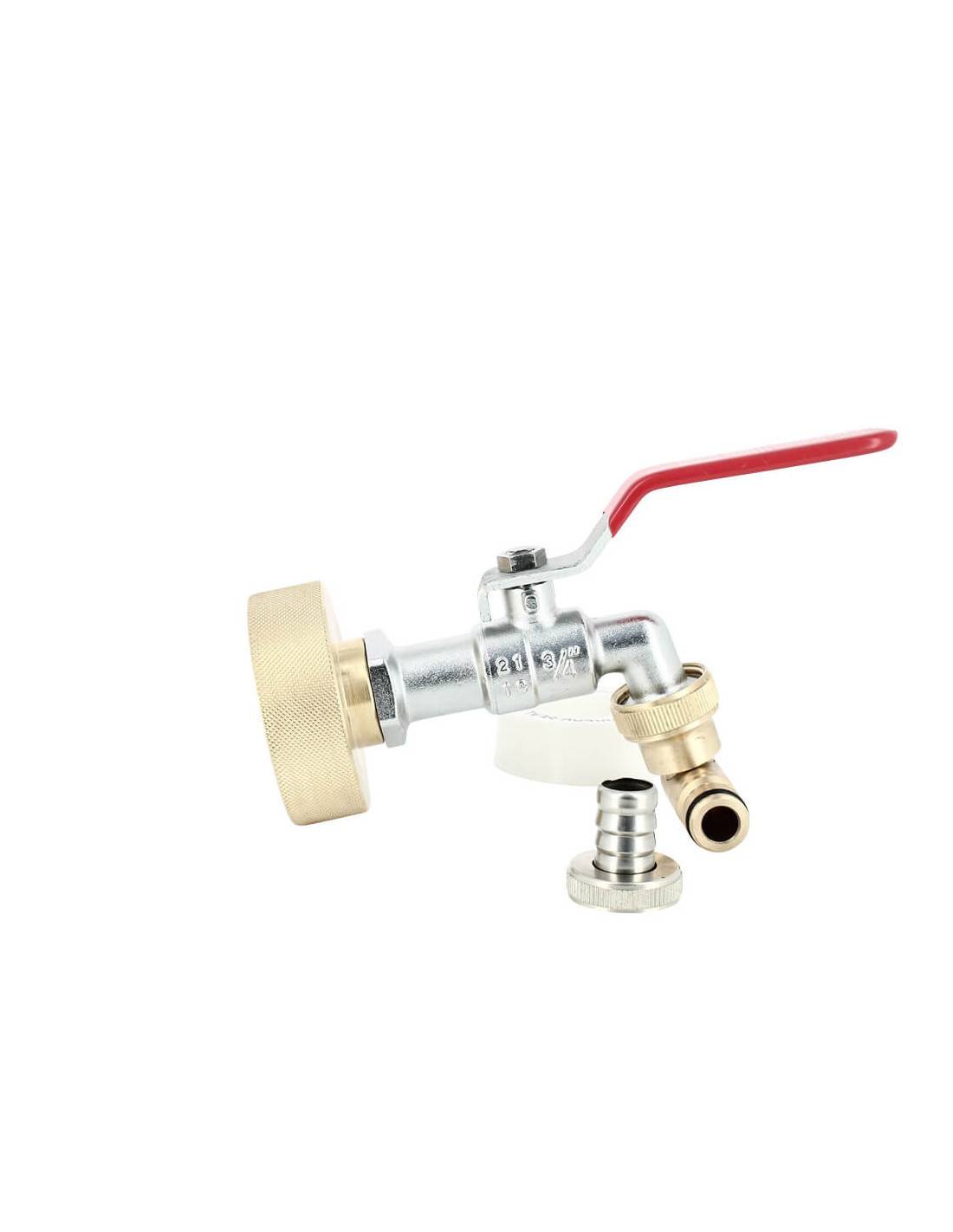 Raccord S60X6 Laiton - Robinet laiton 15 mm + Nez articulé - Imagen 1