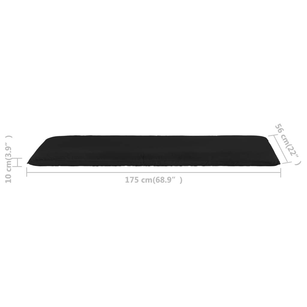 Helloshop26 - Transat chaise longue bain de soleil lit de jardin terrasse meuble d'extérieur pliable tissu oxford noir - Imagen 7