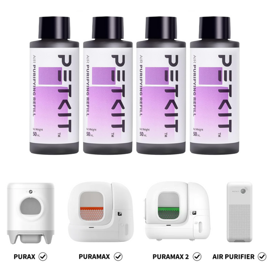 4 Recharges purifiantes pour litière automatique 4x50mL Petkit - Image 1