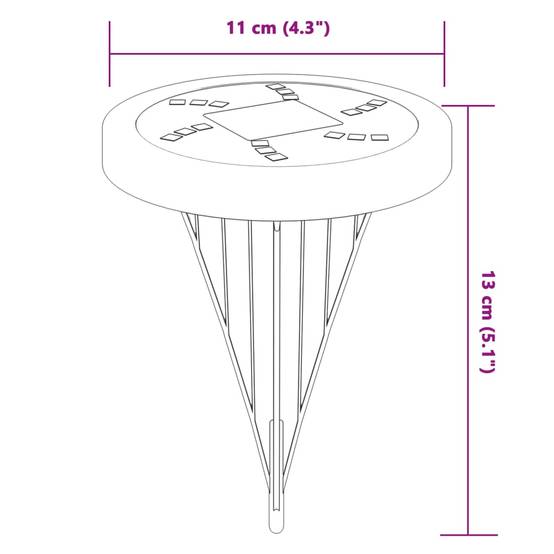 Lampe d'extérieur - Lampe de jardins solaires de sol et piquets de sol 12 pcs-JU798 - Image 7