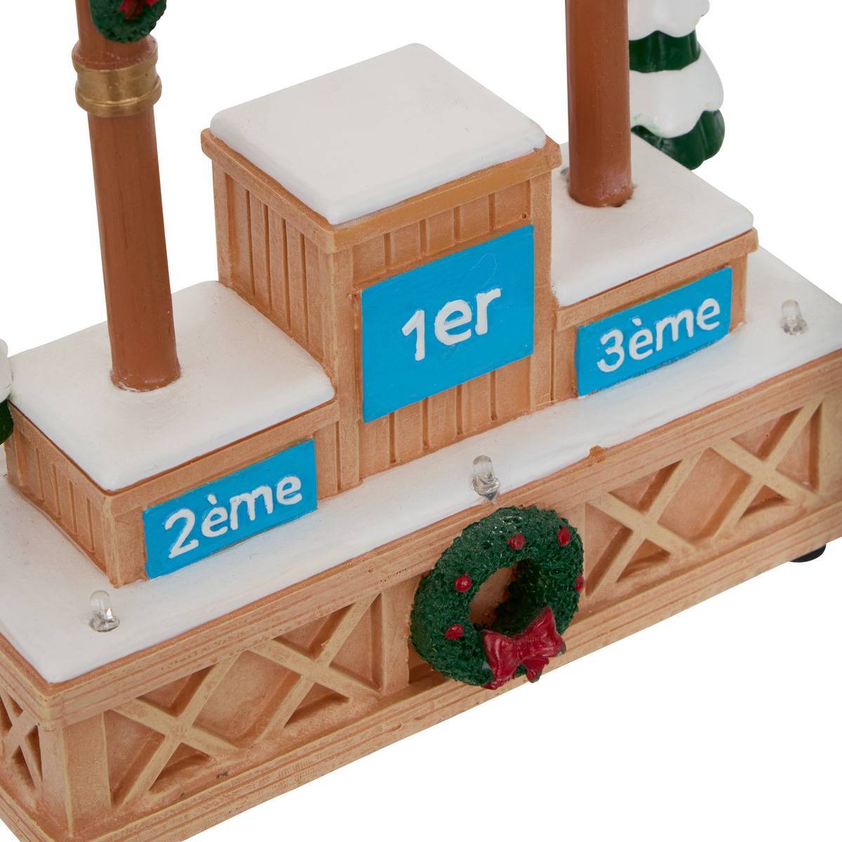 Atmosphera - Podium de ski lumineux de village de Noël 8 LED à piles - Atmosphera Créateur d'intérieur - Image 2