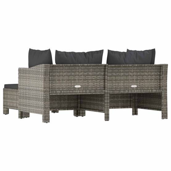 Vidaxl - Salon de jardin 3 pcs avec coussins Gris Résine tressée vidaXL 362685 - Image 7