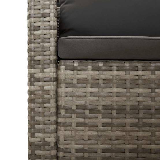 Vidaxl - Salon de jardin 3 pcs avec coussins Gris Résine tressée vidaXL 362685 - Image 4