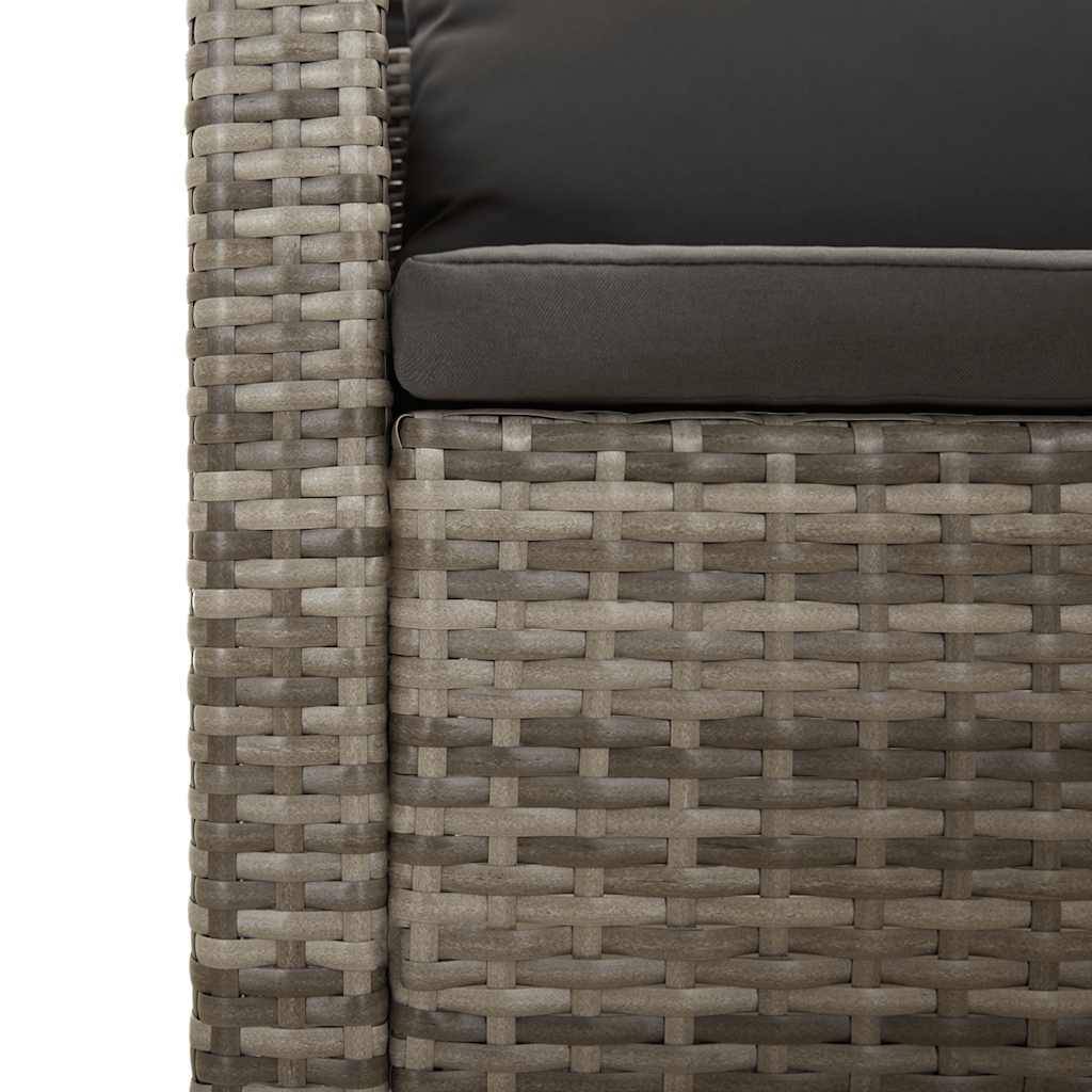 Vidaxl - Salon de jardin 3 pcs avec coussins Gris Résine tressée vidaXL 362685 - Image 4