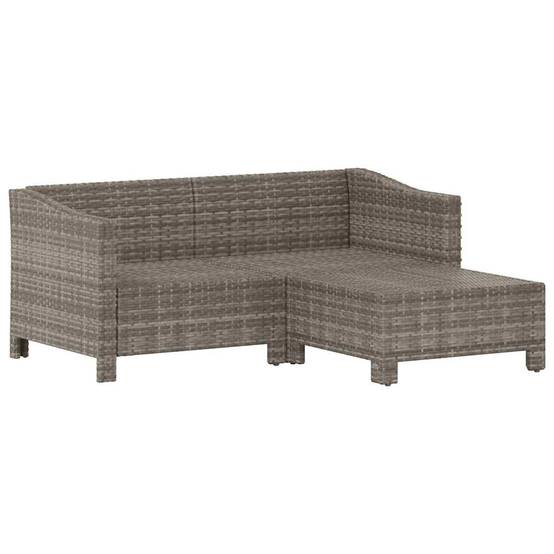 Vidaxl - Salon de jardin 3 pcs avec coussins Gris Résine tressée vidaXL 362685 - Image 9