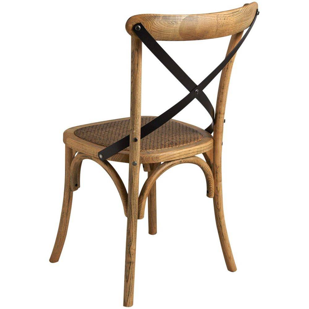 Aubry Gaspard - Chaise bistrot en hêtre vieilli Lot de 4 - Imagen 3