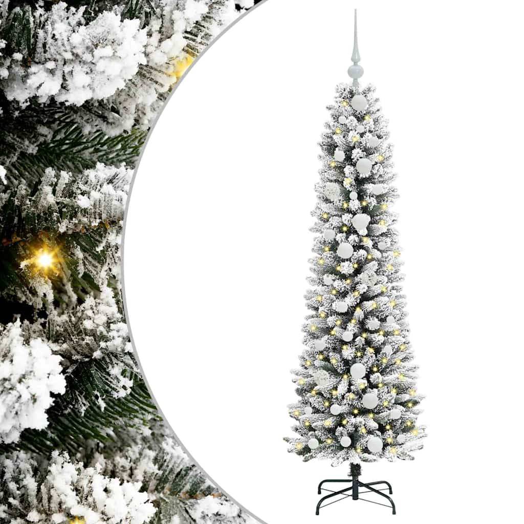 Sapin de Noël | Arbre de Noël artificiel Blanc 150 cm PVC, métal et plastique Maison Chic - Image 1