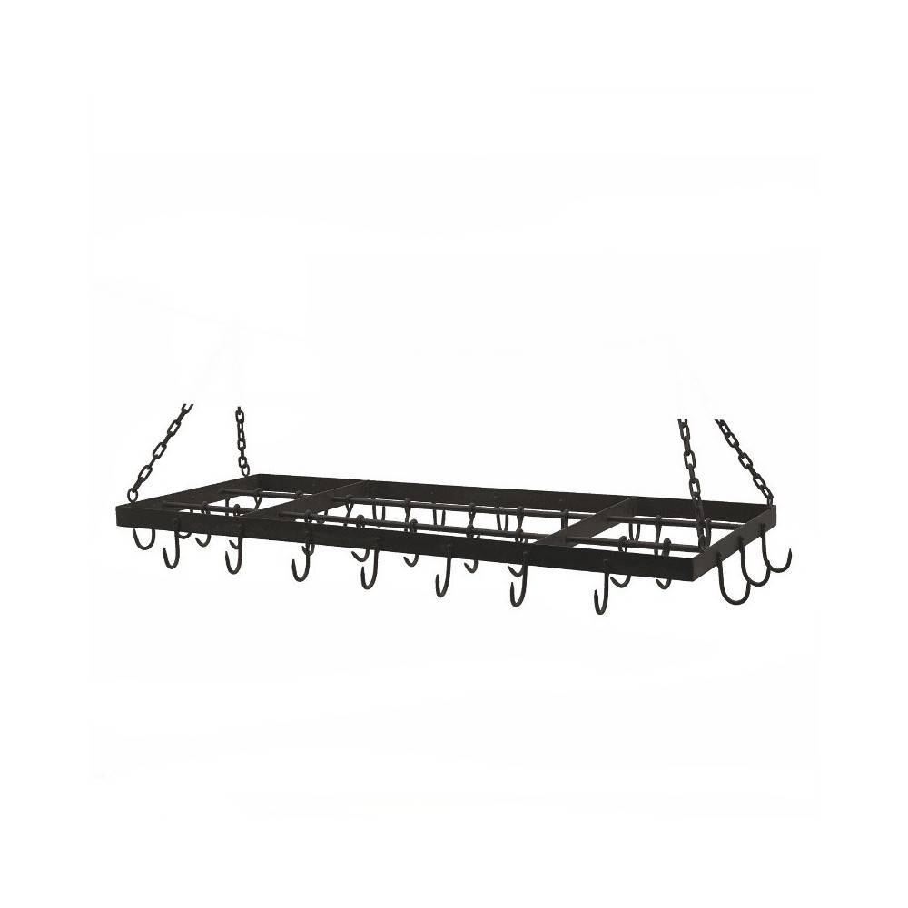 Porte jambon en fer forgé marron 120 x 52 cm Chemin de campagne