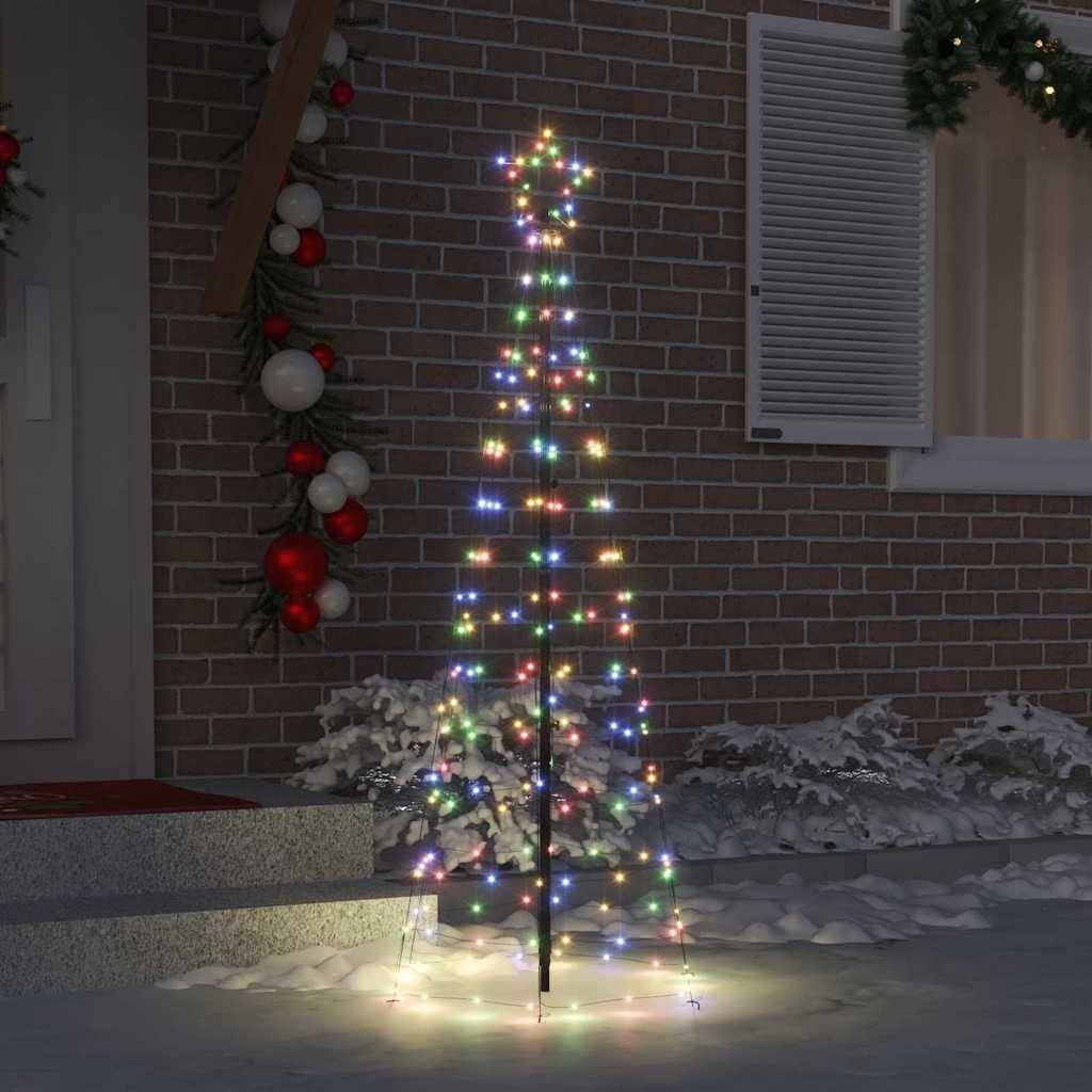 Sapin de Noël | Arbre de Noël LED avec piquets au sol Multicolore 250 cm Fer Maison Chic - Image 3