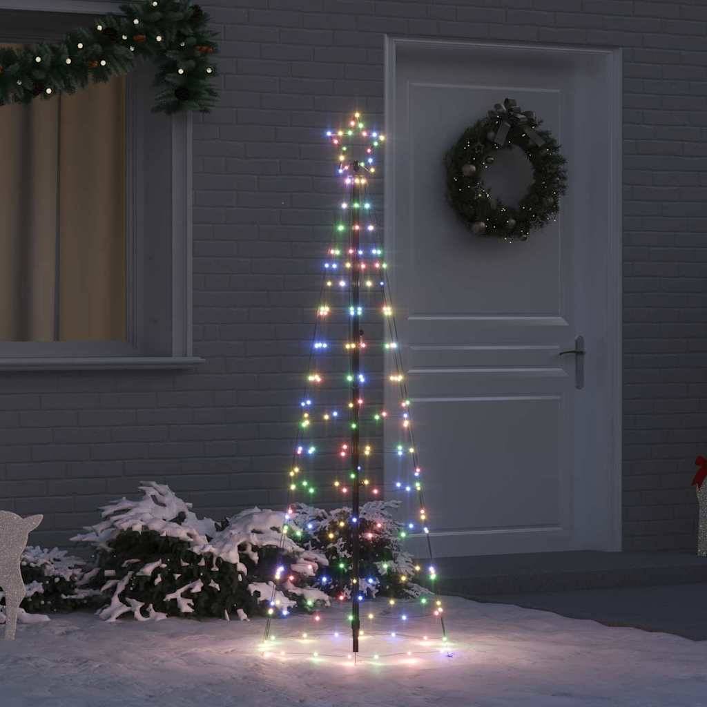 Sapin de Noël | Arbre de Noël LED avec piquets au sol Multicolore 250 cm Fer Maison Chic - Image 2
