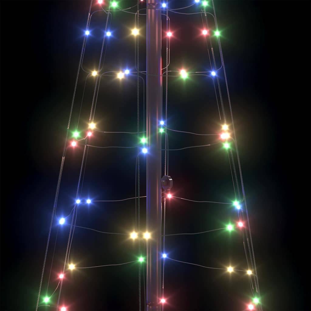 Sapin de Noël | Arbre de Noël LED avec piquets au sol Multicolore 250 cm Fer Maison Chic - Image 7