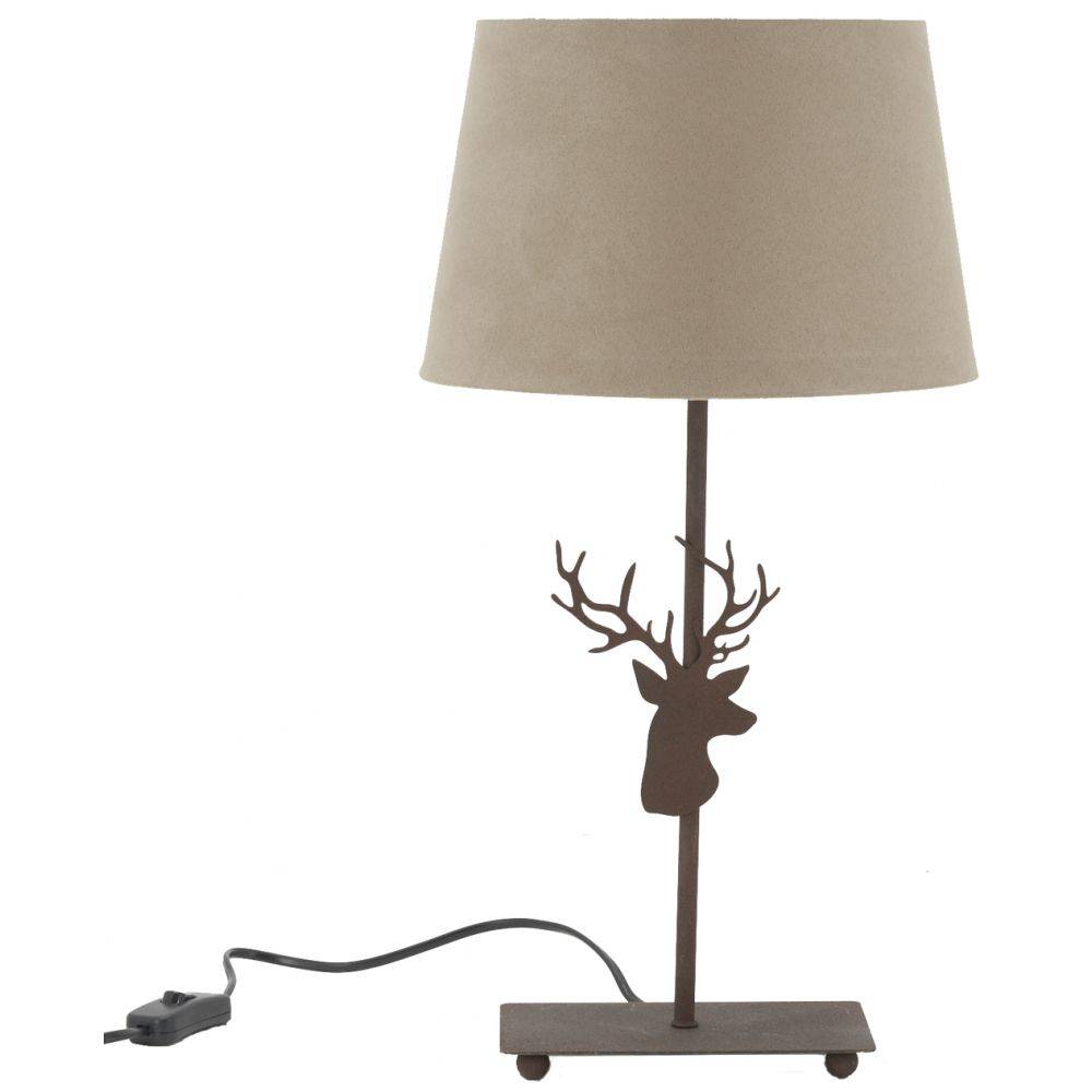 Aubry Gaspard - Lampe en métal décor tête de cerf - Imagen 3
