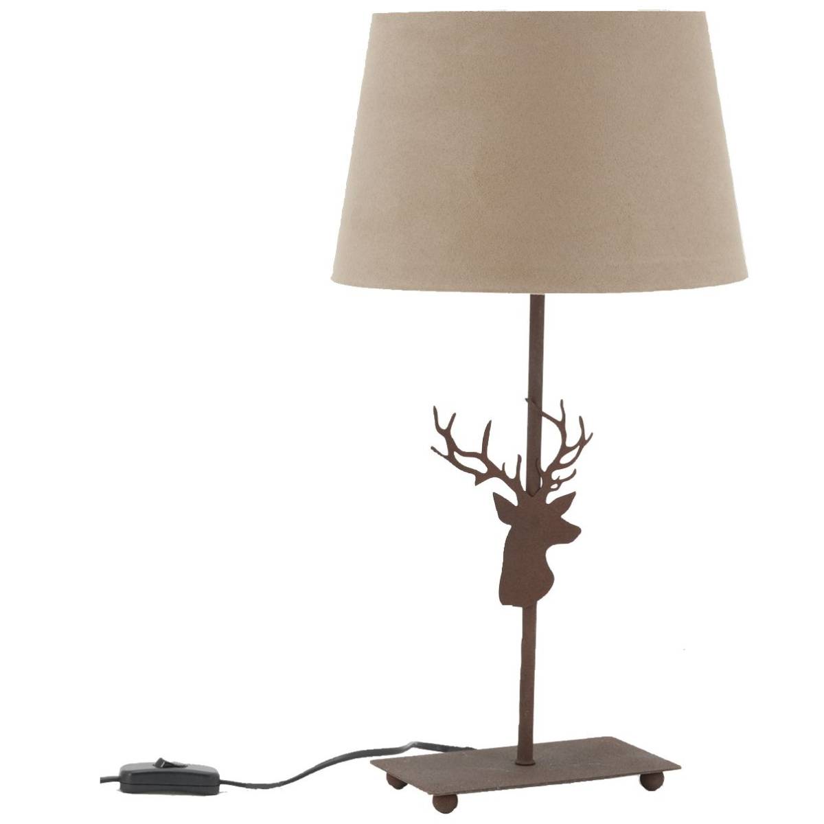 Aubry Gaspard - Lampe en métal décor tête de cerf - Imagen 1