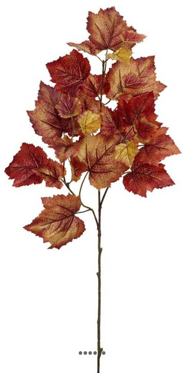 Artificielles - Branche de feuilles de vigne artificielle H 70 cm Automne - dimhaut: H 70 cm - couleur: Automne - Imagen 2