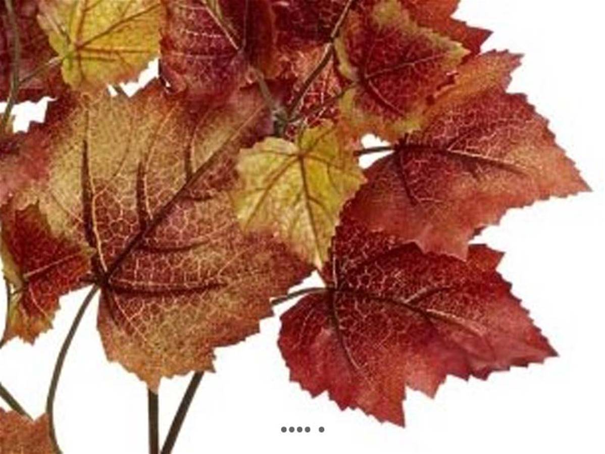 Artificielles - Branche de feuilles de vigne artificielle H 70 cm Automne - dimhaut: H 70 cm - couleur: Automne - Imagen 3