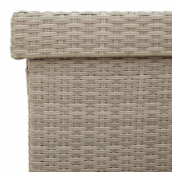 Grande Boîte de Rangement à Roulettes Résine Tressée Imperméable pour Extérieur Gris Clair 160x55x75 cm – ComfortXL Outdoor Living - Image 10
