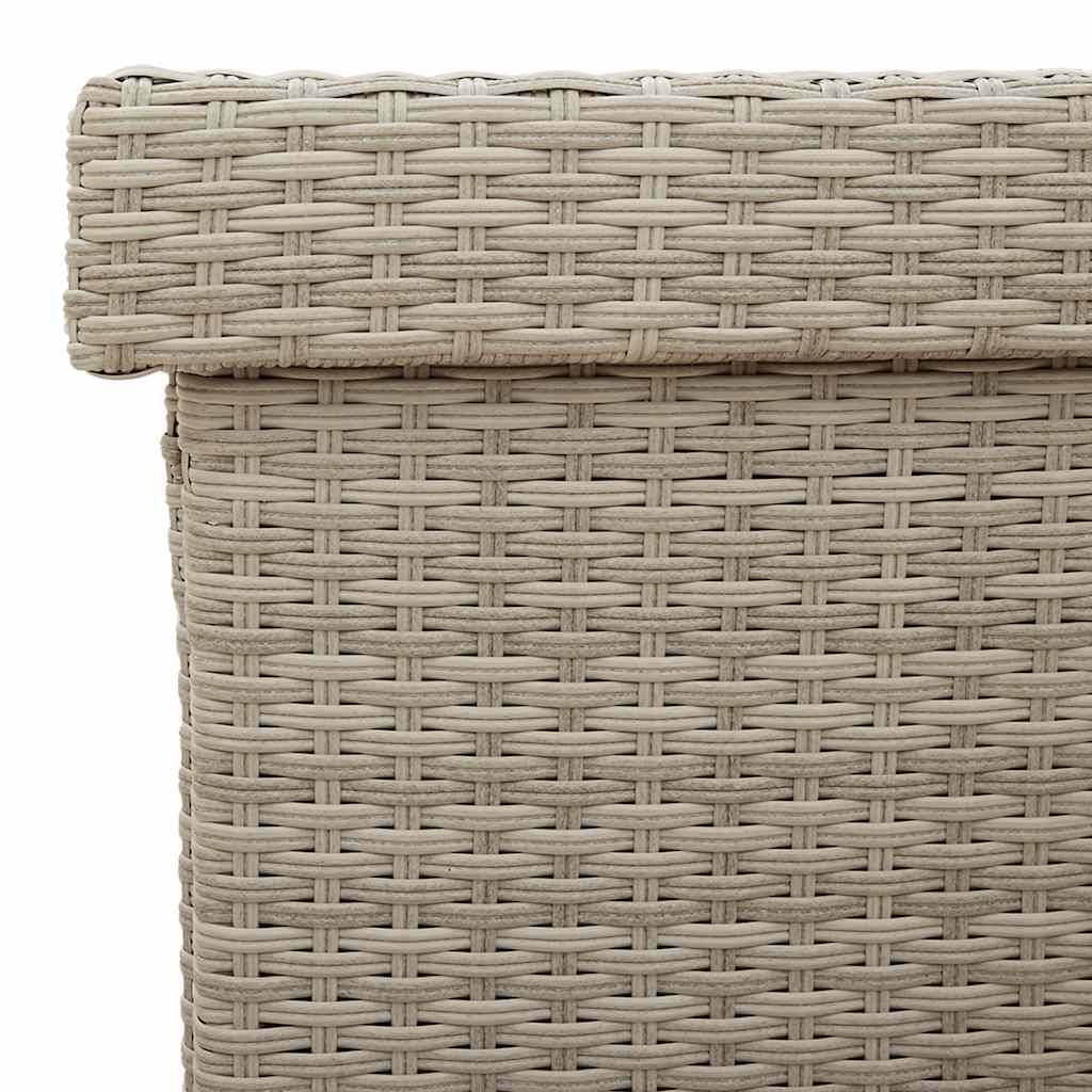 Grande Boîte de Rangement à Roulettes Résine Tressée Imperméable pour Extérieur Gris Clair 160x55x75 cm – ComfortXL Outdoor Living - Image 10