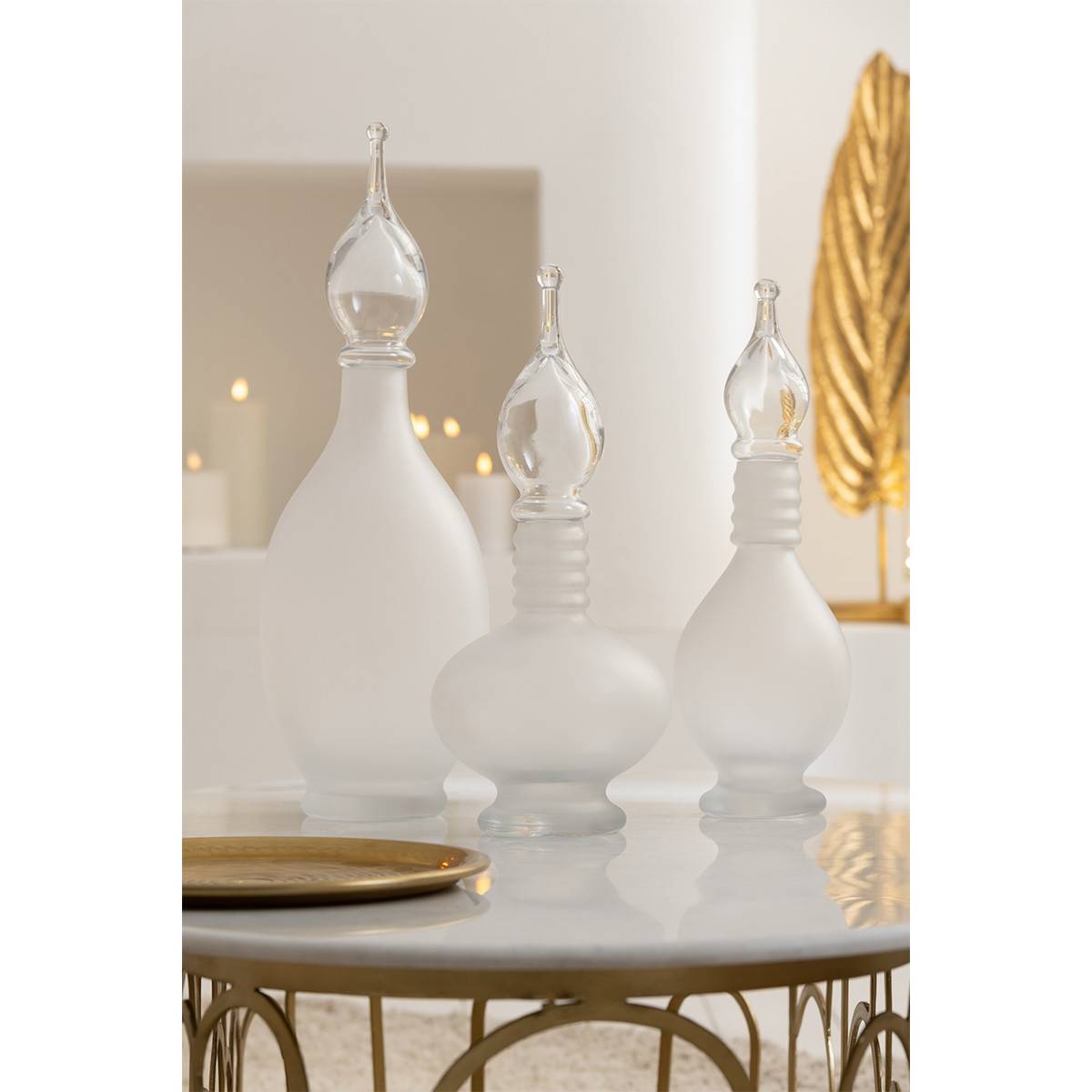 Vase Bouchon Fiole en Verre "Jo" 38cm Transparent - Image 5