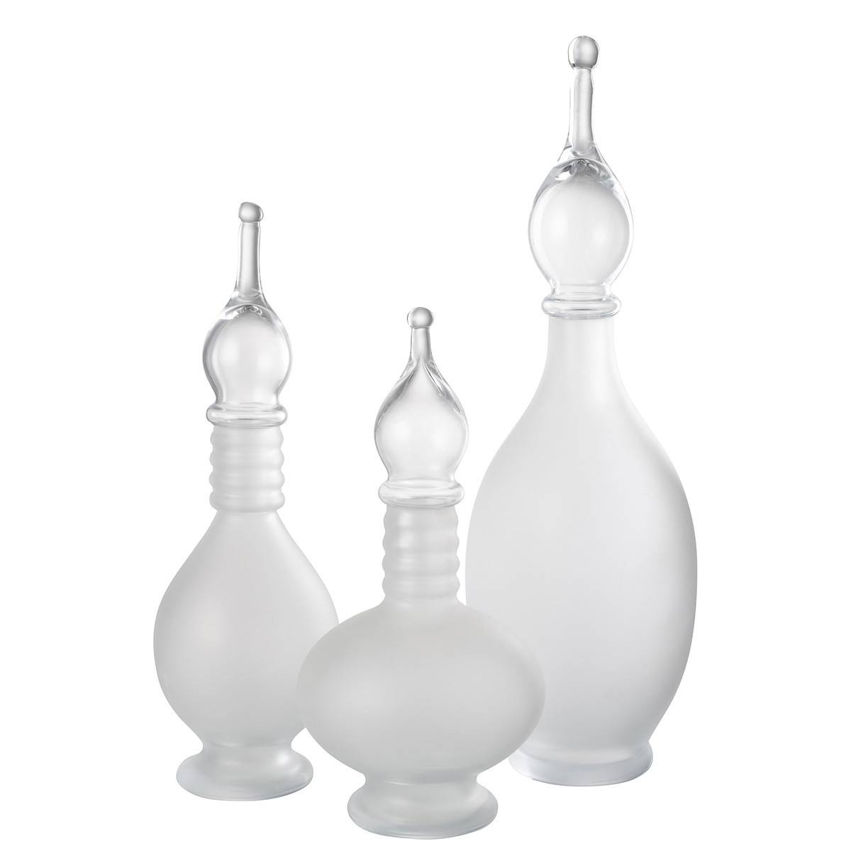 Vase Bouchon Fiole en Verre "Jo" 38cm Transparent - Image 3