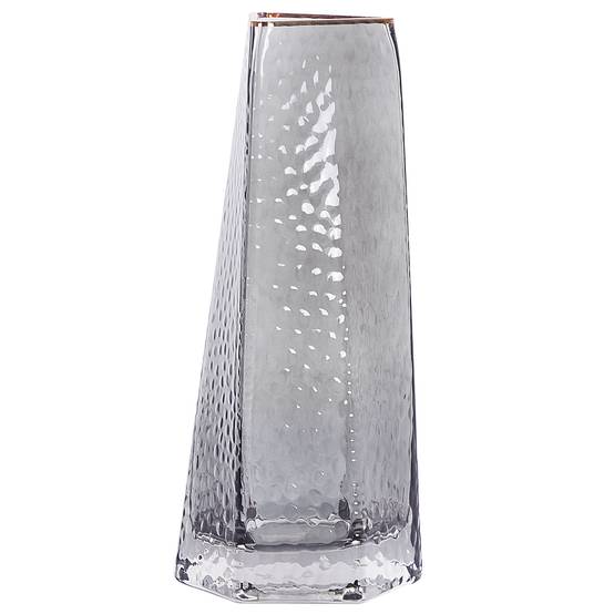 Beliani - Vase à fleurs Verre Gris LILAIA - 12x12x27- Beliani - Image 4