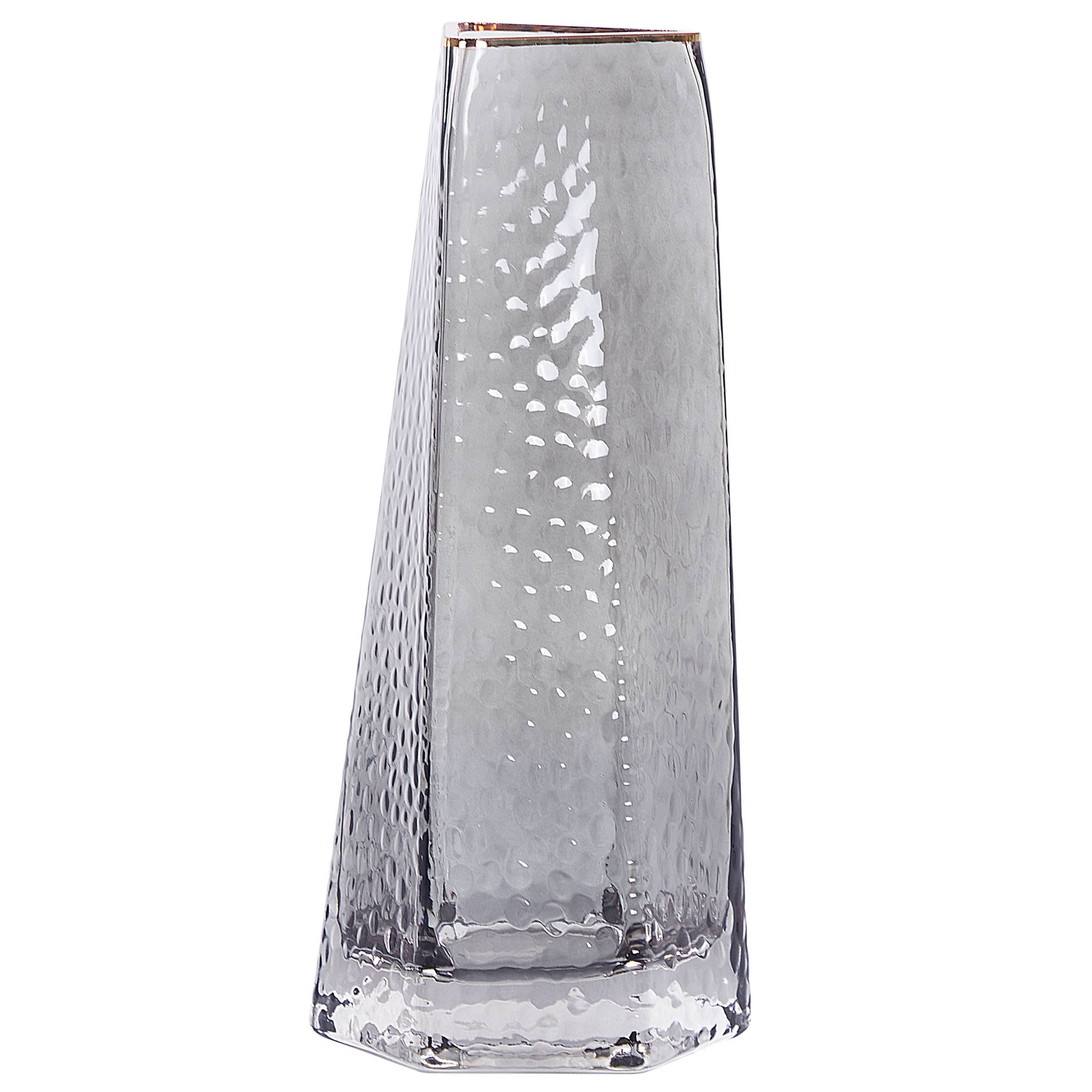 Beliani - Vase à fleurs Verre Gris LILAIA - 12x12x27- Beliani - Image 4