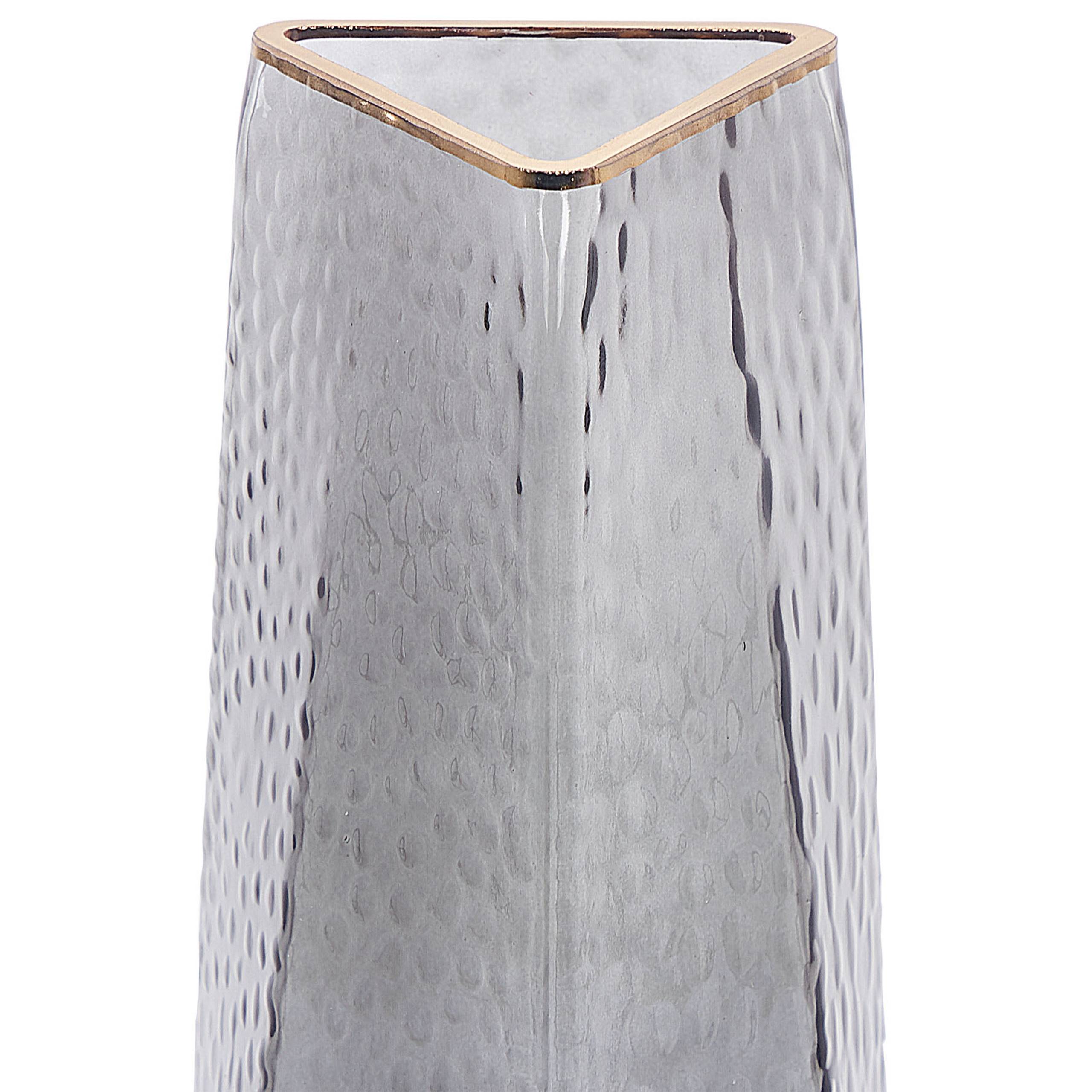 Beliani - Vase à fleurs Verre Gris LILAIA - 12x12x27- Beliani - Image 5