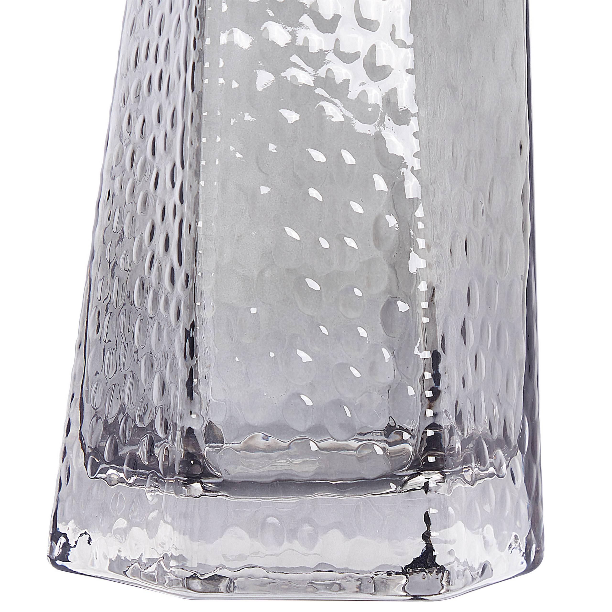 Beliani - Vase à fleurs Verre Gris LILAIA - 12x12x27- Beliani - Image 6