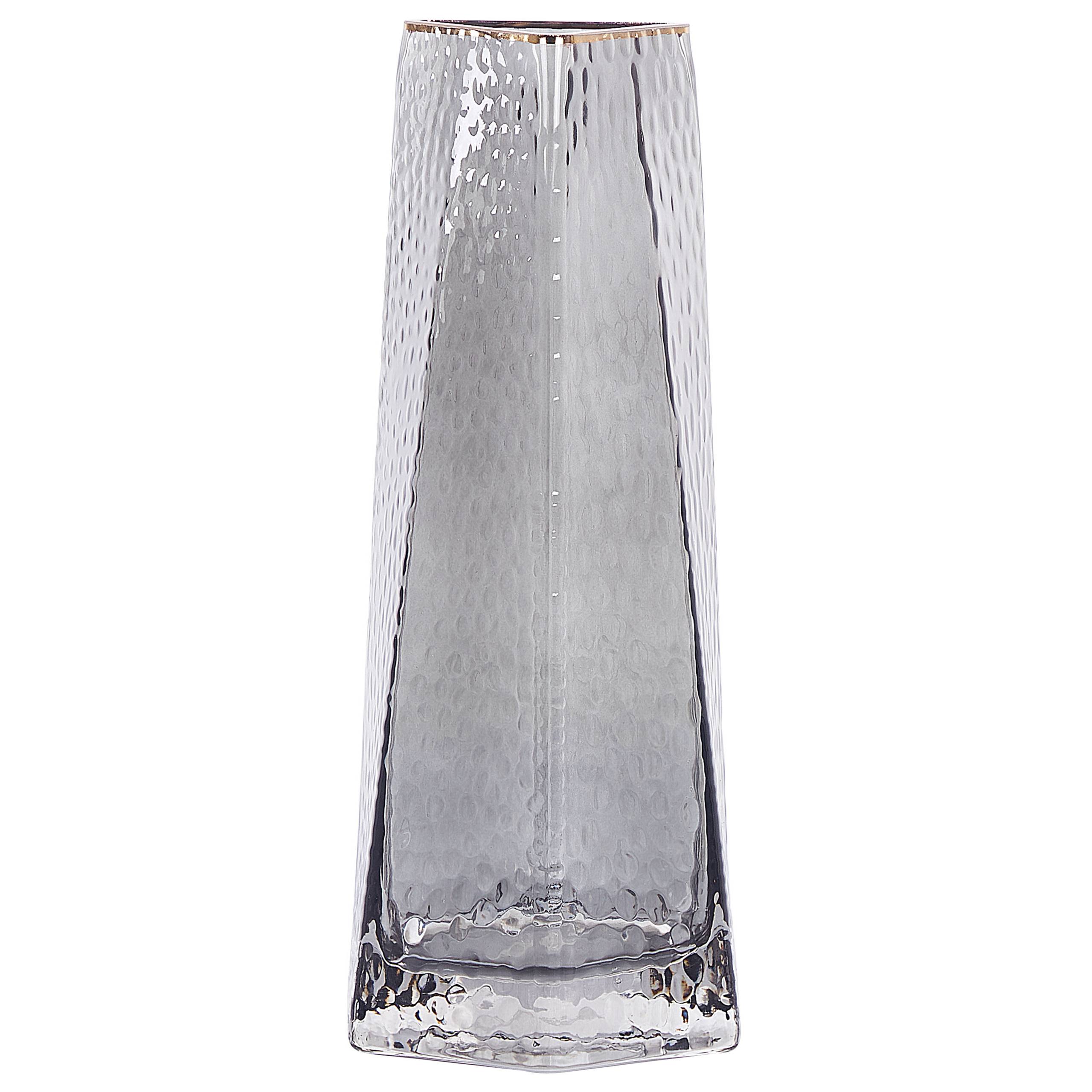 Beliani - Vase à fleurs Verre Gris LILAIA - 12x12x27- Beliani - Image 2