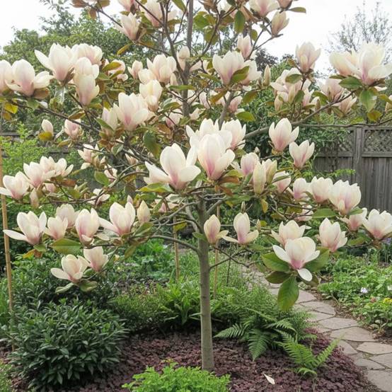 Magnolia Sunsation à fleurs Rose - feuillage Caduc - Pot de 5L - Touffe- hauteur à maturité De 3,00 m à 5,00 m - Image 5