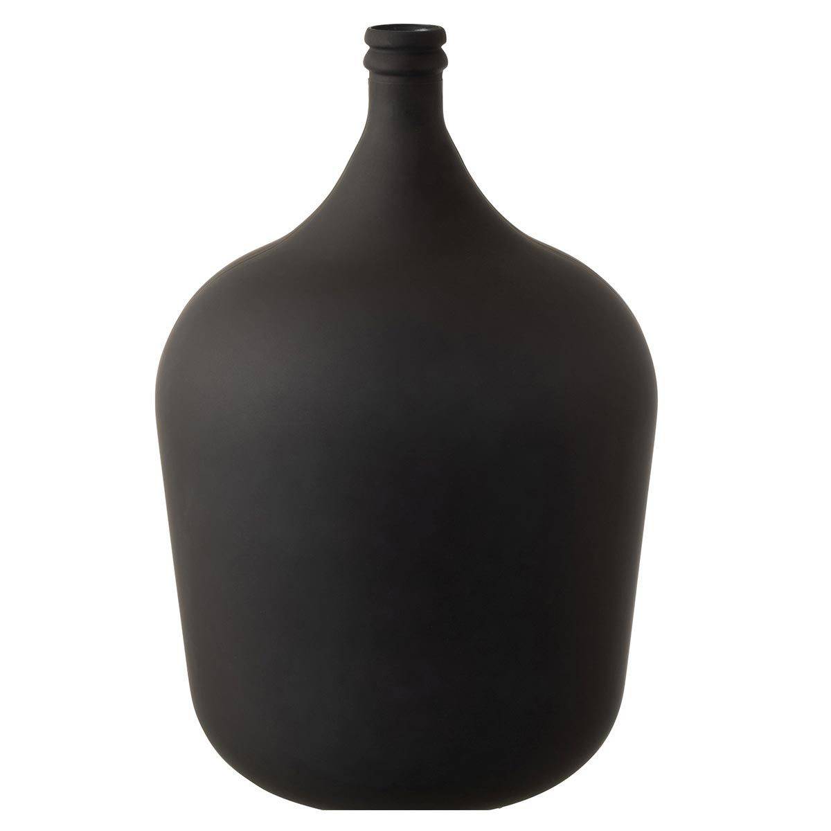 J-Line - Vase Design en Verre "Gentle" 55cm Noir Mat