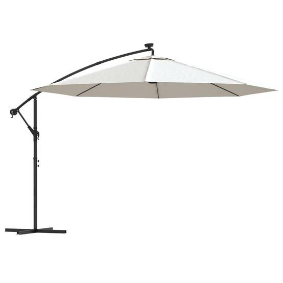 PANGIVO - Parasol déporté métal et polyester sable 350 x 350 x 290 cm - PANGIVO - Image 2