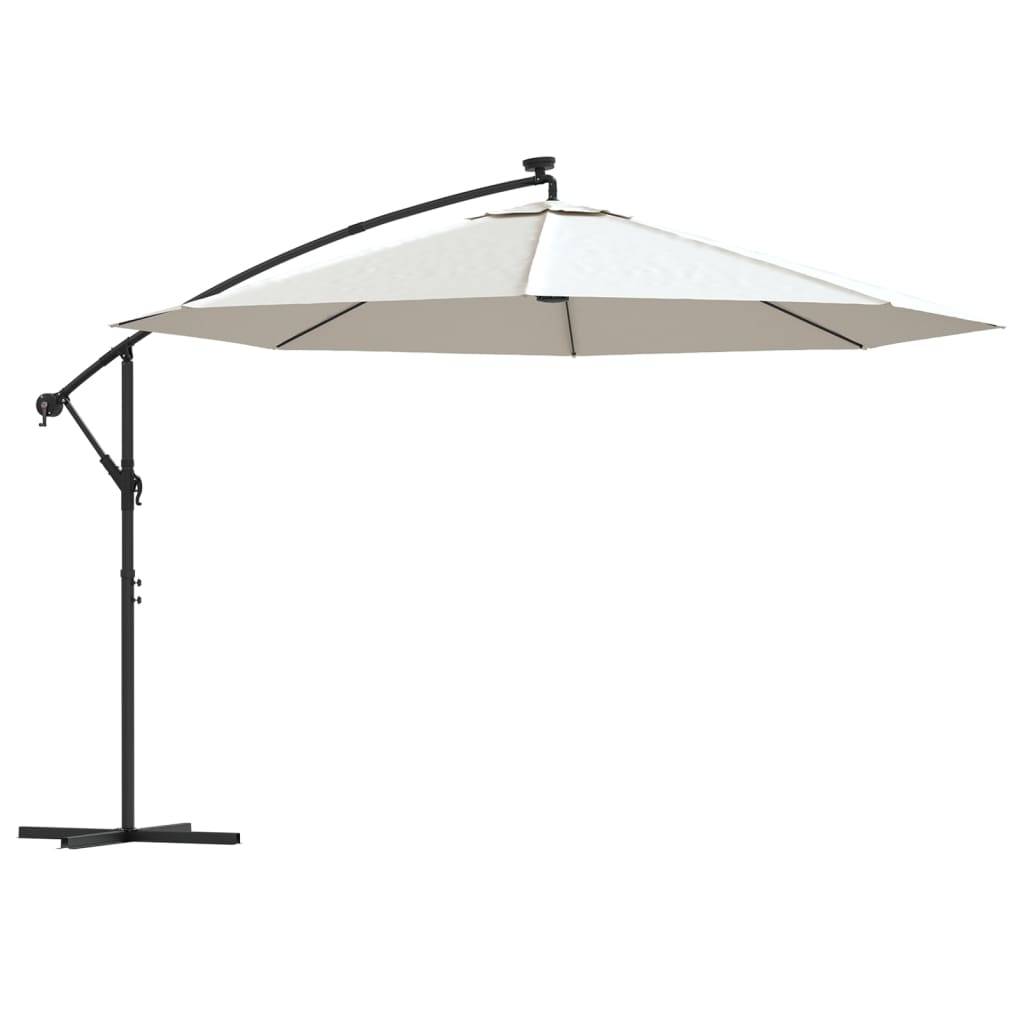 PANGIVO - Parasol déporté métal et polyester sable 350 x 350 x 290 cm - PANGIVO - Image 2