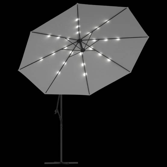 PANGIVO - Parasol déporté métal et polyester sable 350 x 350 x 290 cm - PANGIVO - Image 6