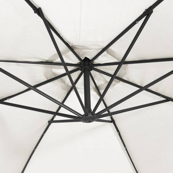 PANGIVO - Parasol déporté métal et polyester sable 350 x 350 x 290 cm - PANGIVO - Image 9