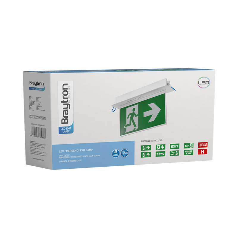 Panneau LED encastré EXIT 3W IP20 Blanc - Jardiland