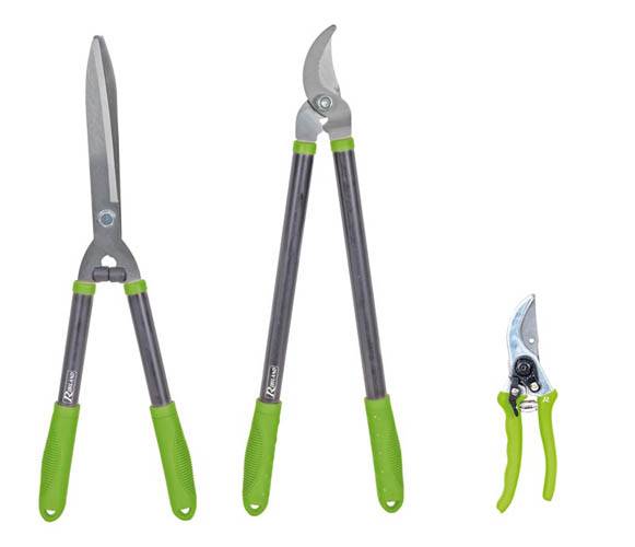 Ribimex - Lot 3 outils de jardinage coupants sécateur cisaille haies coupe branches