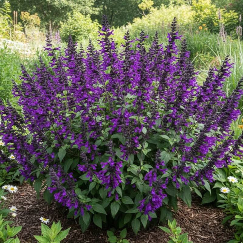 Sauge Amistad® à fleurs Violette/Noir - feuillage Caduc - Godet - 5/20 cm - Imagen 1