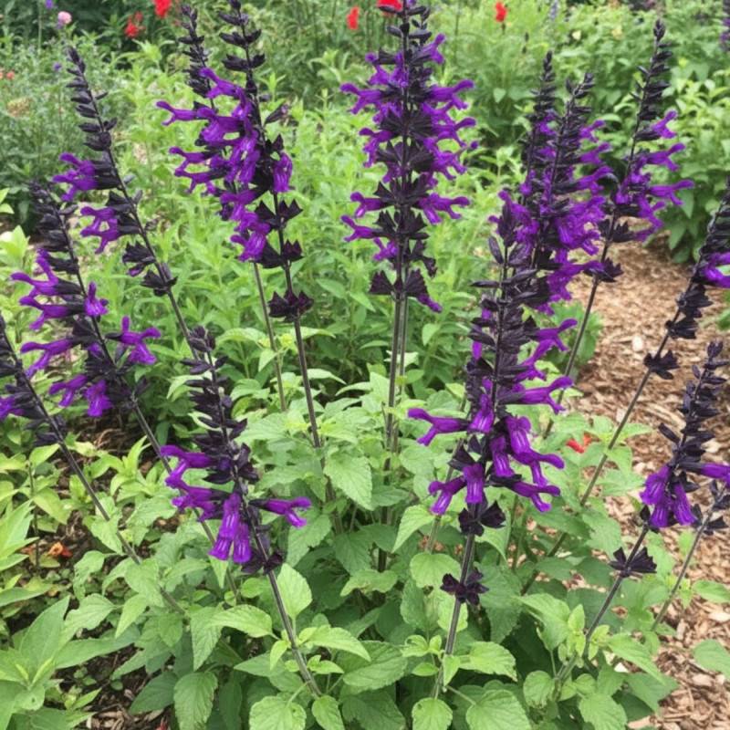 Sauge Amistad® à fleurs Violette/Noir - feuillage Caduc - Godet - 5/20 cm - Imagen 3
