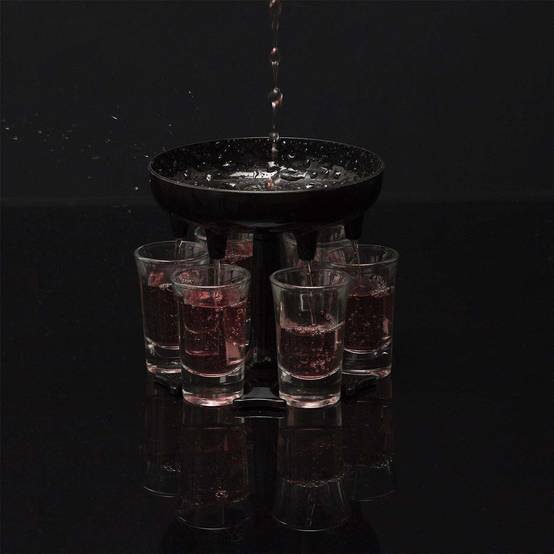 Distributeur De 6 Verres "shooter" 13cm Noir - Image 3