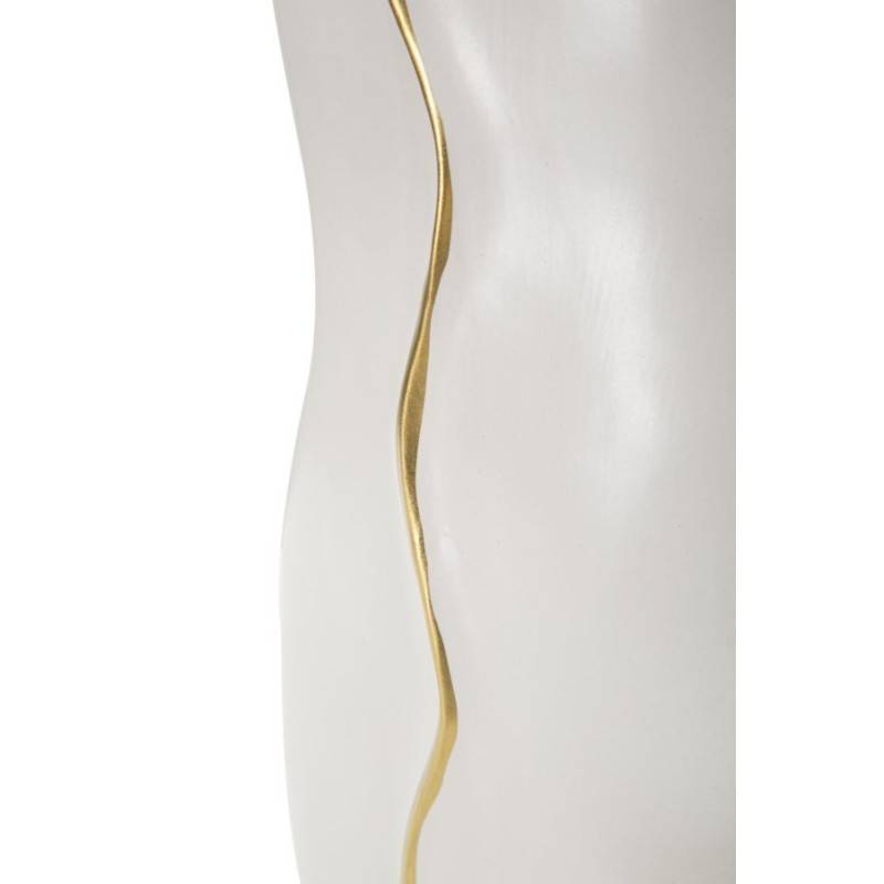 Vase en céramique blanche 19.5x10x50 cm - Mauro Ferretti - Image 4