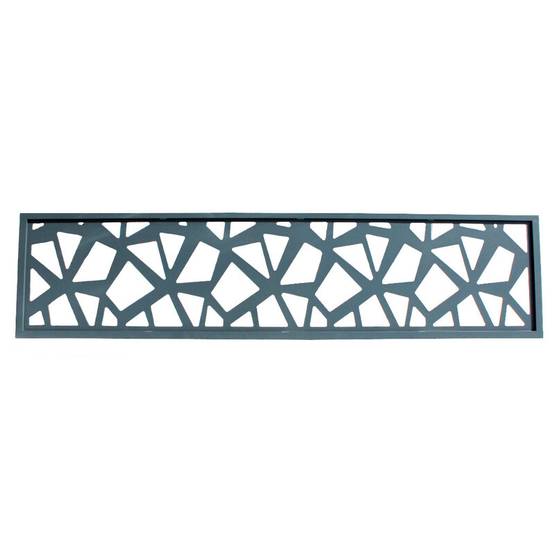 PANNEAU ALU POUR CLOTURE DECOR POLYGONES L 176cm / l 42,8cm - Coloris - Gris anthracite RAL 7016, Largeur - 42,8cm, Longueur - 176cm - Image 1