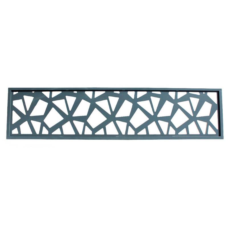 PANNEAU ALU POUR CLOTURE DECOR POLYGONES L 176cm / l 42,8cm - Coloris - Gris anthracite RAL 7016, Largeur - 42,8cm, Longueur - 176cm - Image 1