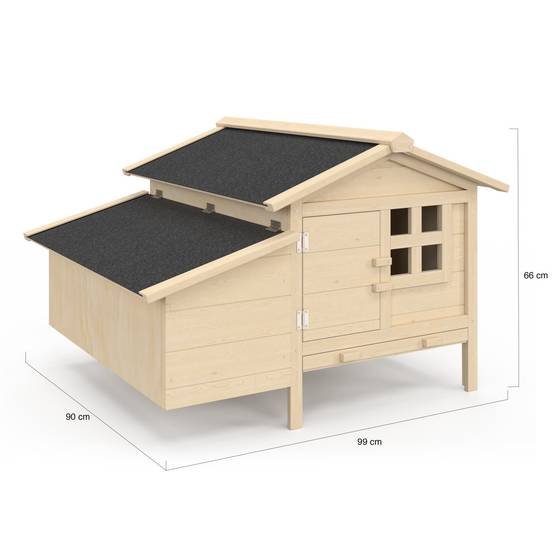 Poulailler sur pilotis XXL avec pondoir en bois - Image 4