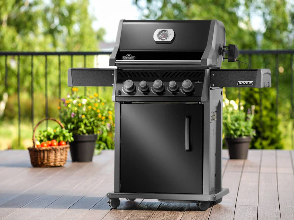 Napoleon - Barbecue à gaz Rogue 425 RB 3 brûleurs + 1 réchaud latéral + 1 brûleur rôtissoire + Housse de protection - Napoléon - Image 2