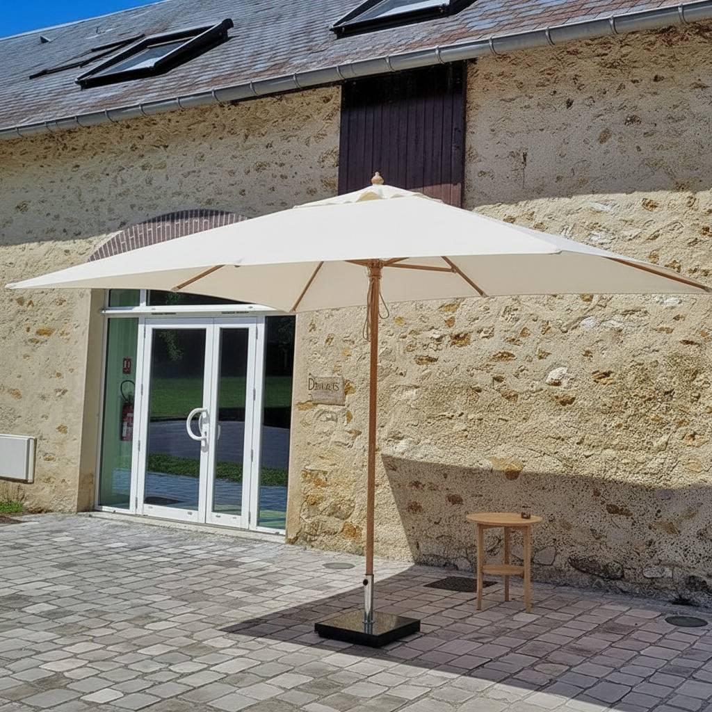 Parasol droit écru 4x3 m Pegasia - Gecko Jardin - Imagen 1