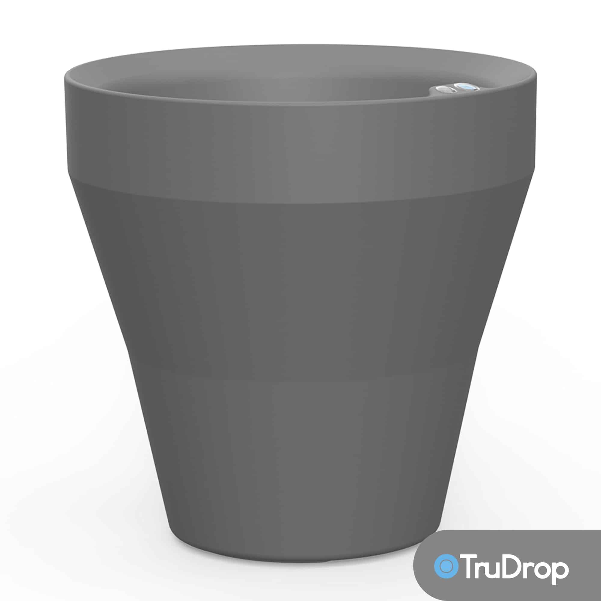 Crescent Garden - Pot rond gris Rim de 46 cm avec TruDrop One Crescent Garden - Imagen 1