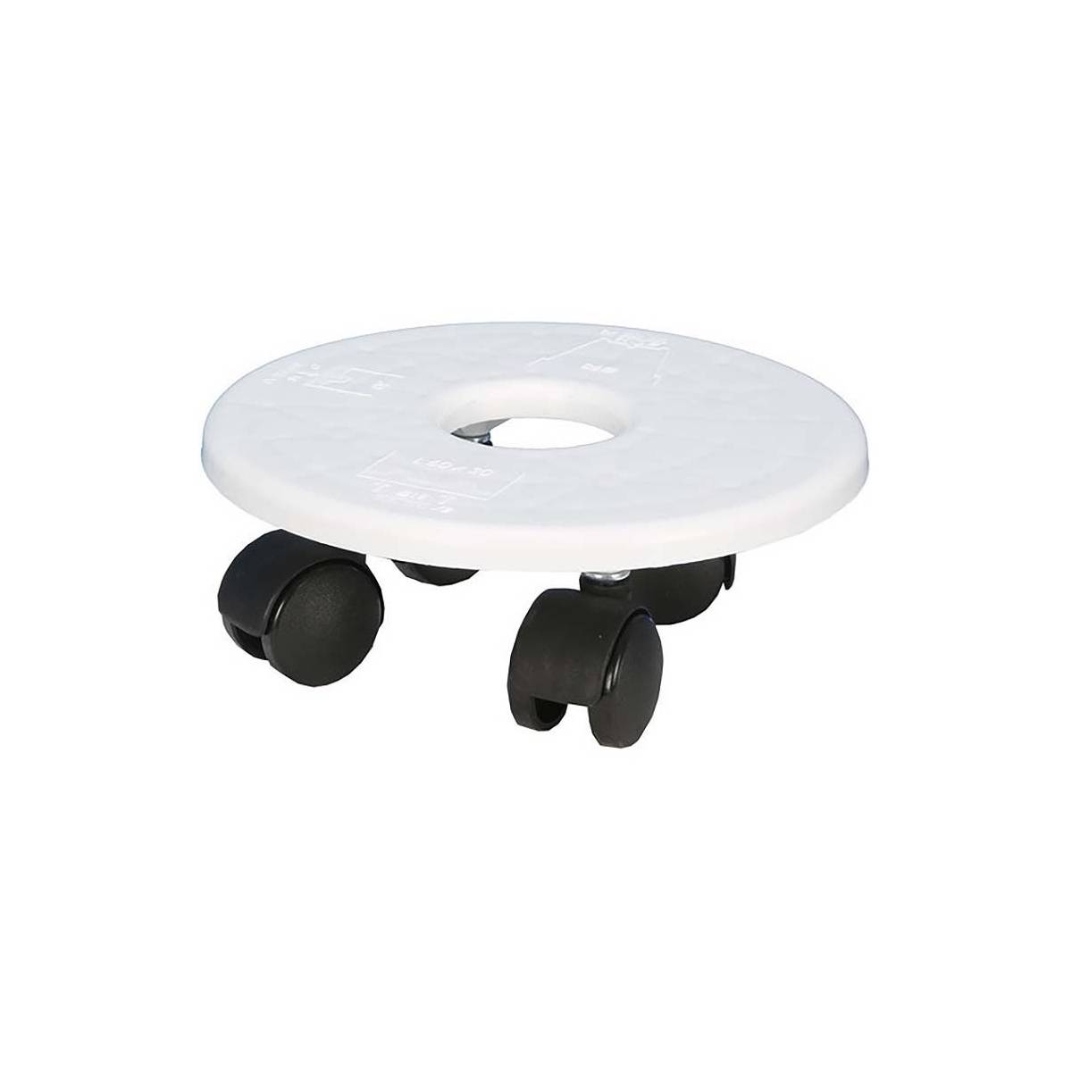 Riviera - Soporte empotrable con ruedas para maceta de 19 cm - Imagen 1