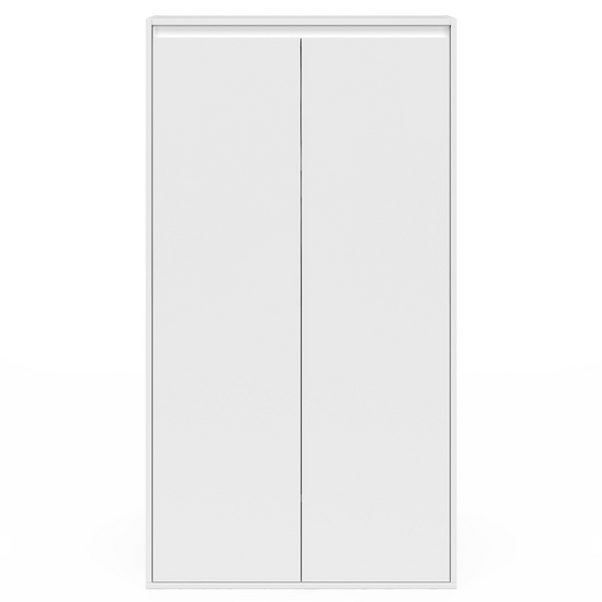 Armoire sous pente 2 portes TOMI 60 x 50 x 110/70 cm blanc - Image 3