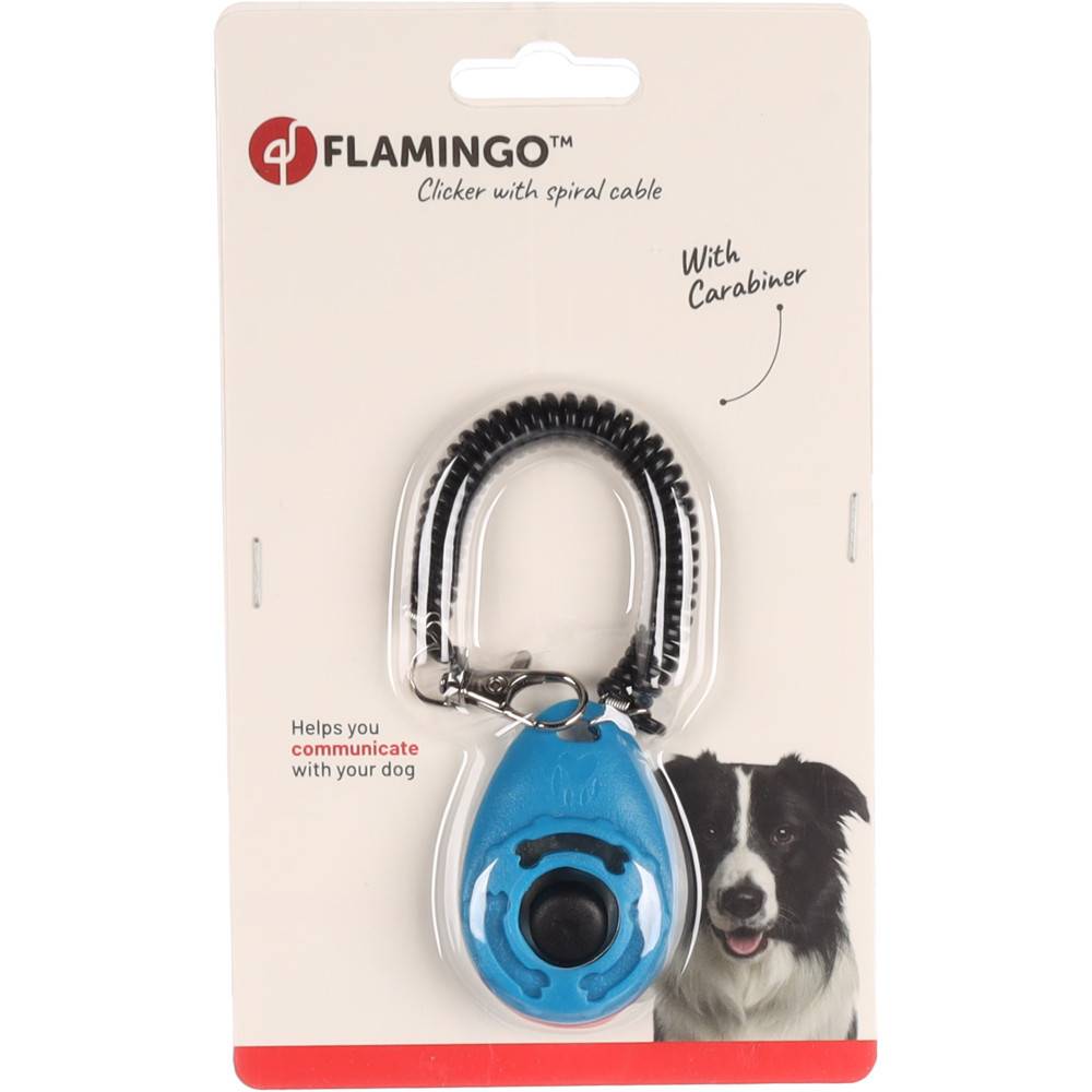 Flamingo - Clicker de dressage pour chien Klix avec câble et mousqueton - Flamingo - Image 8
